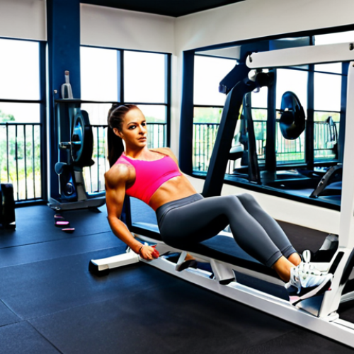 프리웨이트 vs 머신웨이트 차이 - Beginner's Gym**

"A brightly lit gym, a woman (25-35 years old) in athletic wear (leggings, t-shirt...