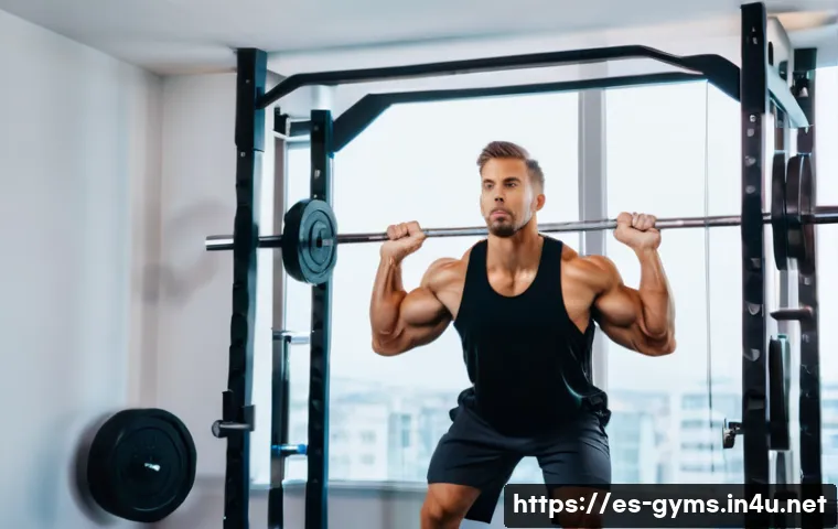 다기능 랙과 하프 랙 차이점 - A compact home gym setup featuring a sleek half rack made of high-strength steel with adjustable saf...